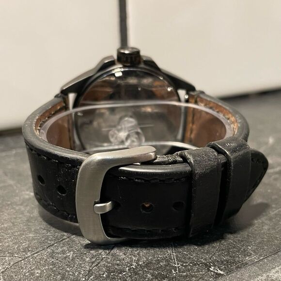Fossil 42mm Mens Watch Vintage Style Dial and Thick Leather Band - New Battery - Picture 5 of 6